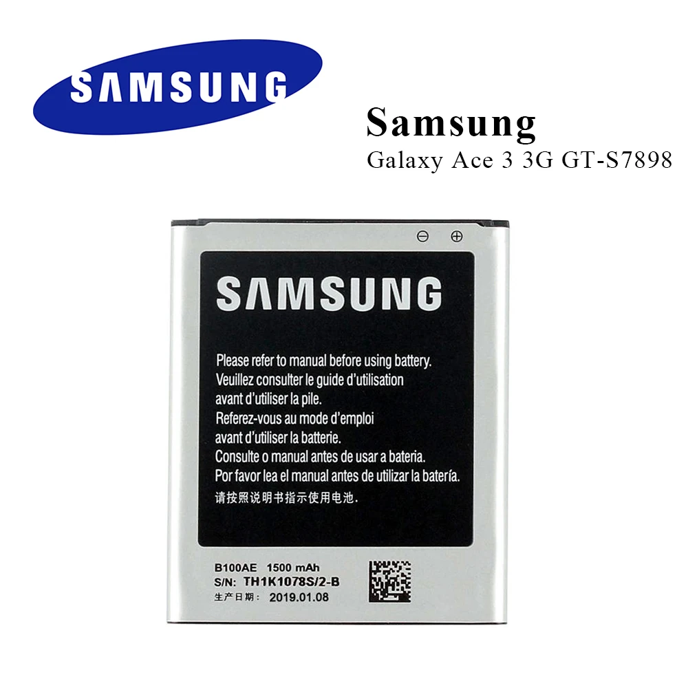 Оригинальный аккумулятор B100AE для Samsung Galaxy Ace 3 4 S7898 S7278 S7272 S7568i i679 S7270 S7262 i699i G313H