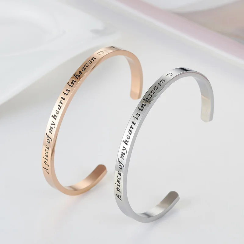 

Titanium steel bracelet, simple opening, titanium steel c-shaped bracelet, valentine gifts, fashion jewelry wholesale