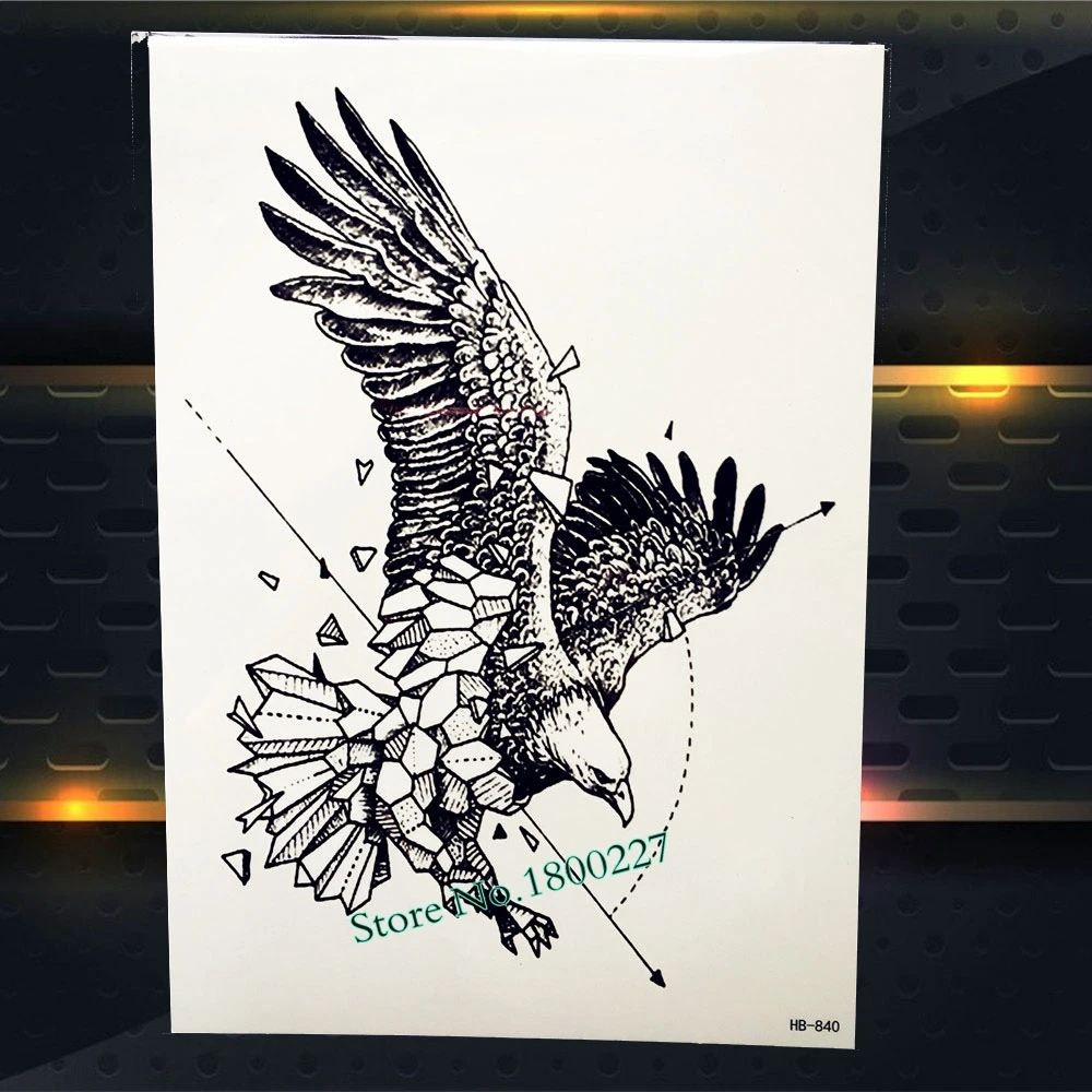 Красочные птица Феникс Временные татуировки Стикеры Водонепроницаемый цветок
