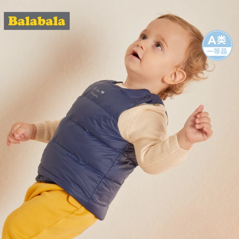 Детский стеганый пуховик Balabala легкий с принтом для новорожденных мальчиков и