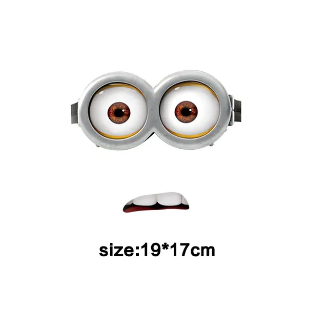 Cartoon Minions-D Одежда для родителей и детей с изображением миньонов, железные нашивки, термопереводные наклейки, футболка с капюшоном и аппликацией в виде глаз, ropa - Цвет: Cartoon Minions-D