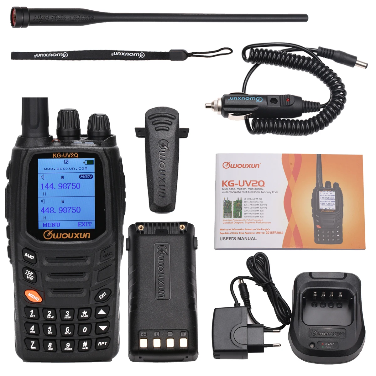 Wouxun KG-UV9D Plus двухстороннее радио двухдиапазонный 7 полос в комплекте воздушная полоса поперечная полоса повторитель добавить USB программирование кабина автомобильное зарядное устройство