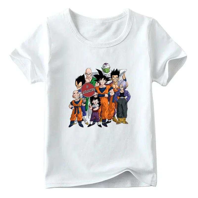 2019 Anime Dragon Ball Z Character Print Children Tshirt Boys and Girls Summer Short Sleeve Tops Kids Casual T-shirt HKP5201 | Детская