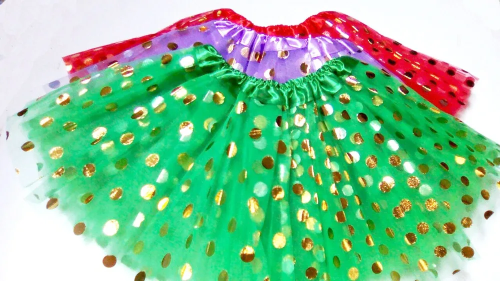 Юбка пачка в Золотой горошек юбка принцессы на день рождения Одежда для танцев и