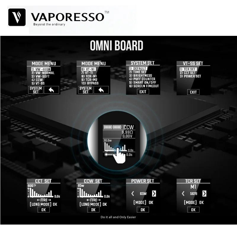 Оригинальный испаритель Vaporesso Revenger X 220W TC бокс мод подходит для NRG Tank 18650 battery VS Vgod