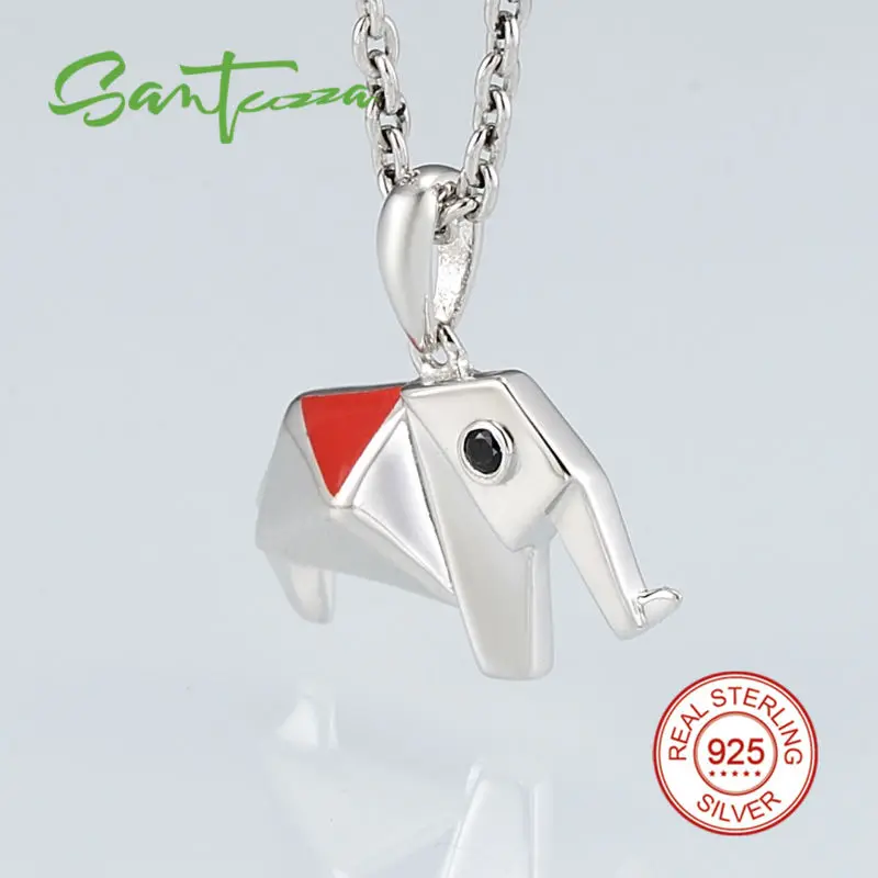 Женские серебряные подвески Santuzza кулон из натурального камня с эмалью ожерелье