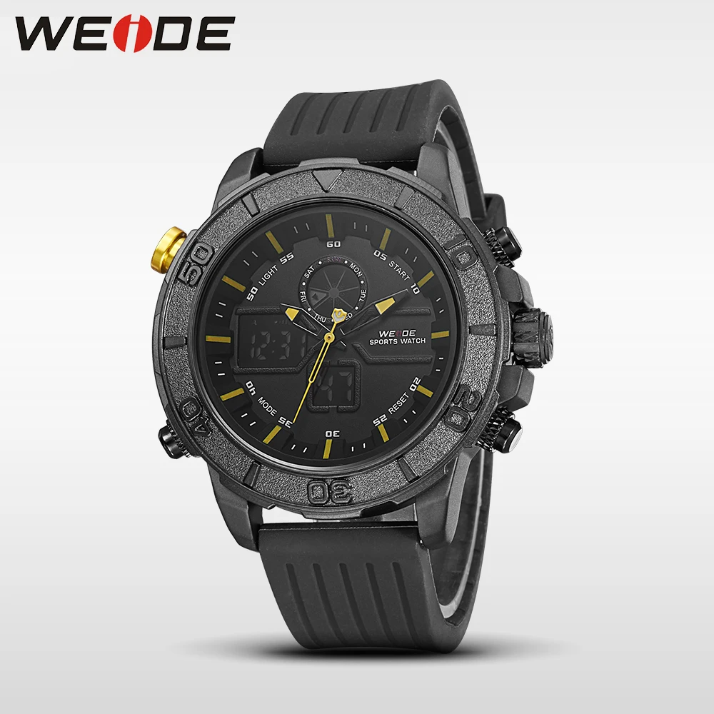 WEIDE оригинальные брендовые Роскошные Силиконовые часы спортивные Дата Цифровой