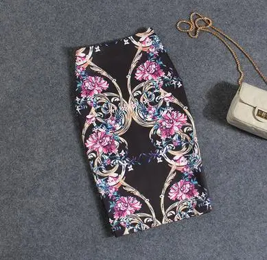 Женская винтажная юбка-карандаш средней длины Офисная универсальная Юбка-миди с