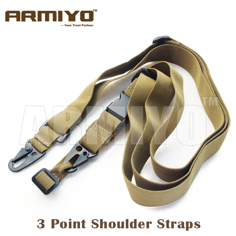 Тактический Armiyo 3-точечные плечевые ремни Пояс для винтовки Bungee AK m16 стрельбы