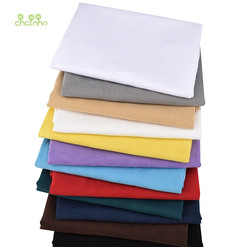 Chainho серия однотонных замшевых тканей Оптовая замшевая ткань для шитья своими