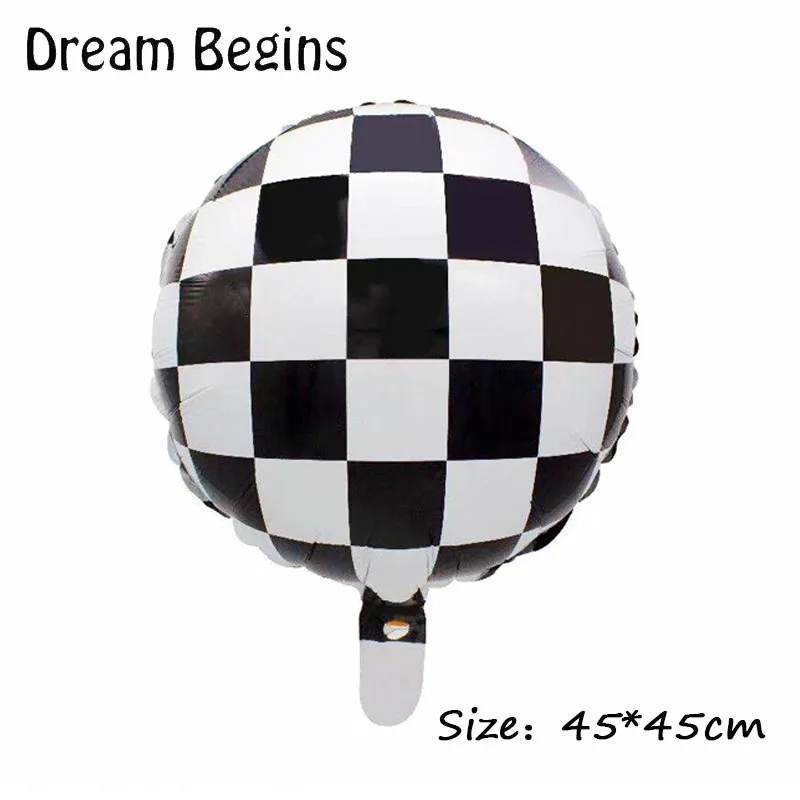 ДБ 2 шт Лот 18 дюймов черно-белые полосатые шахматные круглые модные украшения на