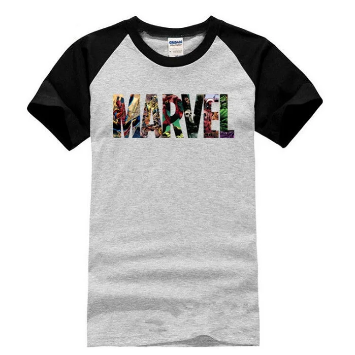 Новый дизайн Мужская футболка Marvel супергерой Мужская/женская с принтом круглый