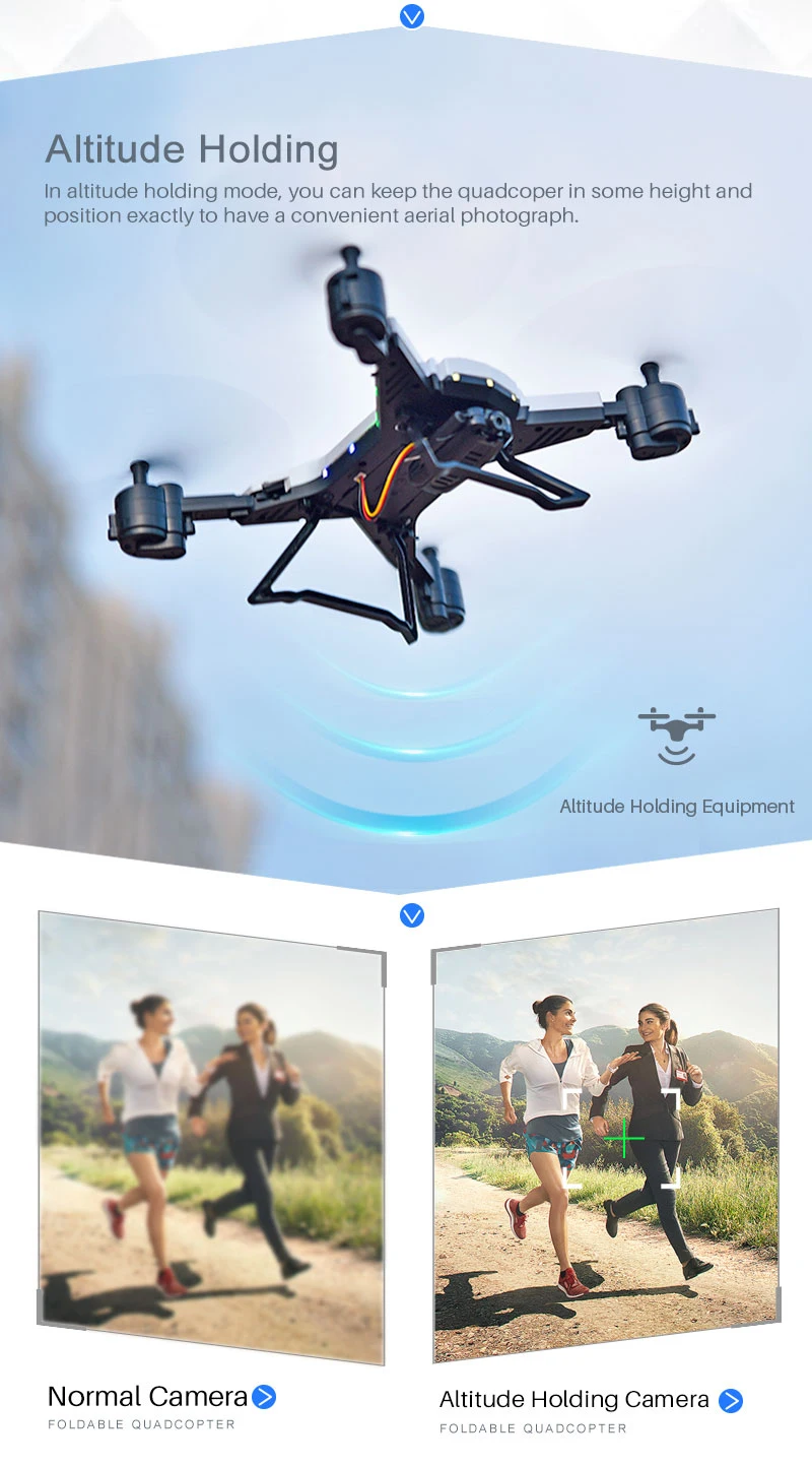 Складной Квадрокоптер Радиоуправляемый Дрон с камерой HD 1080P WIFI FPV RC вертолет Дрон Профессиональный 20 минут Срок службы батареи подарок