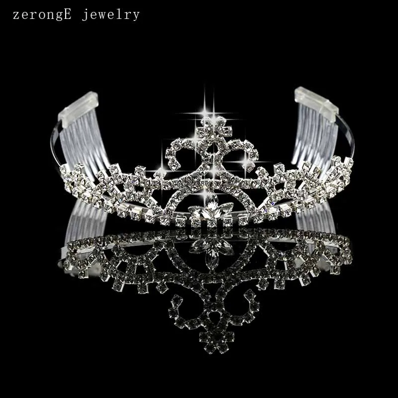 tiara same as pic Хрустальная Серебряная блестящая корона для балета, дешевая свадебная корона для невесты, украшение для волос, металлическая тиара - Окраска металла: tiara same as pic