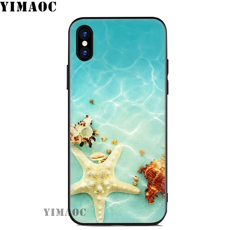 YIMAOC Summer Beach Time Soft Silicone Case for iPhone 11 Pro Xr Xs Max X or 10 8 7 6 6S Plus 5 5S SE |