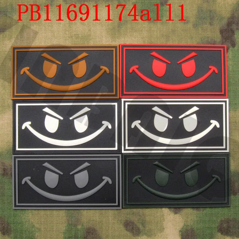 3D ПВХ патч SealTeam Smiley Face Военная тактика для поднятия морального духа|Заплатки| |