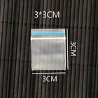 100 шт.лот прозрачные синие рамки 3x3 см полиэтиленовые пакеты для упаковки подарков пластиковый пакет для ожерелья ювелирных изделий с застежкой-молнией