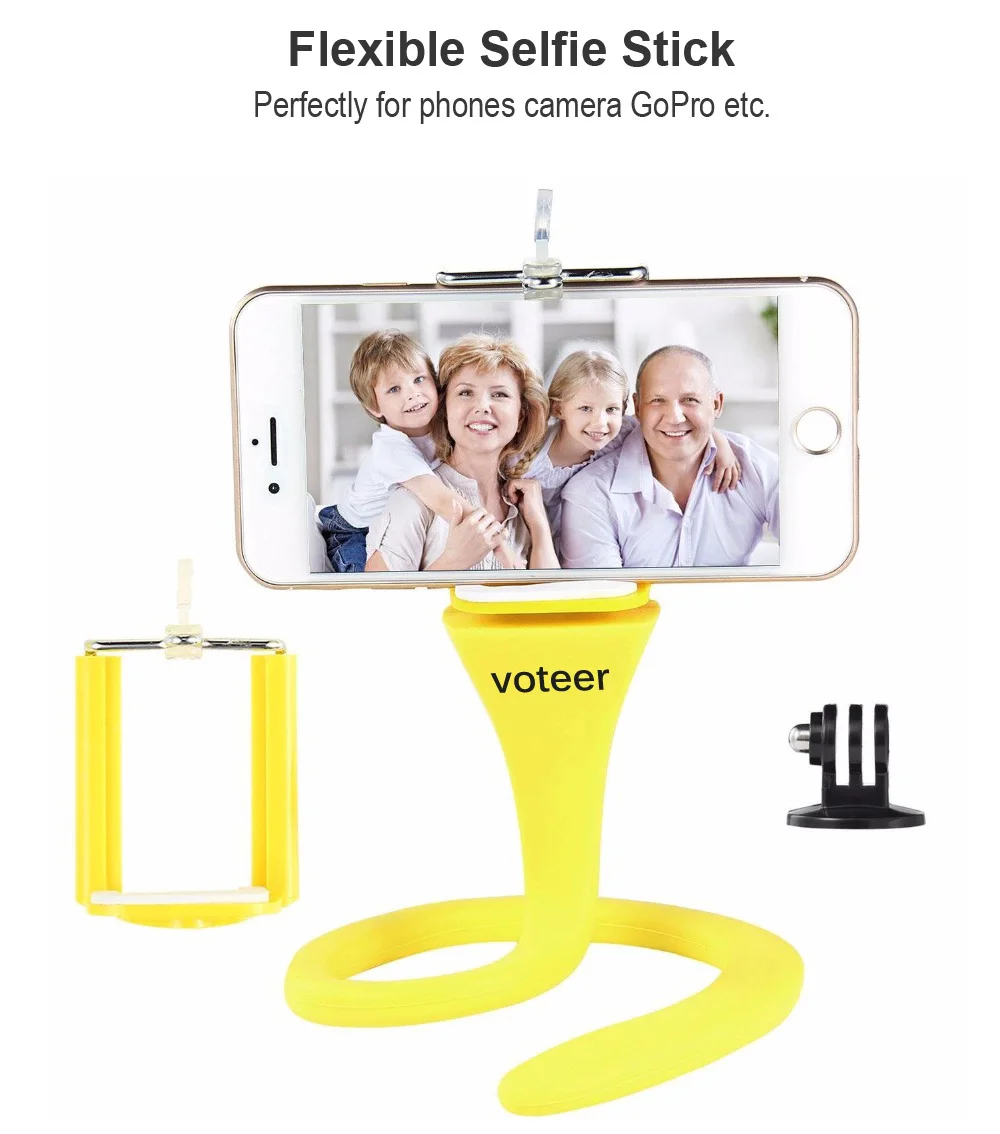 Voteer гибкий selfie палка монопод беспроводной Bluetooth штатив-Трипод с принтом «обезьяна» держатель для экшн-камеры GoPro iPhone камеры телефона автомобилей велосипедов Универсальный