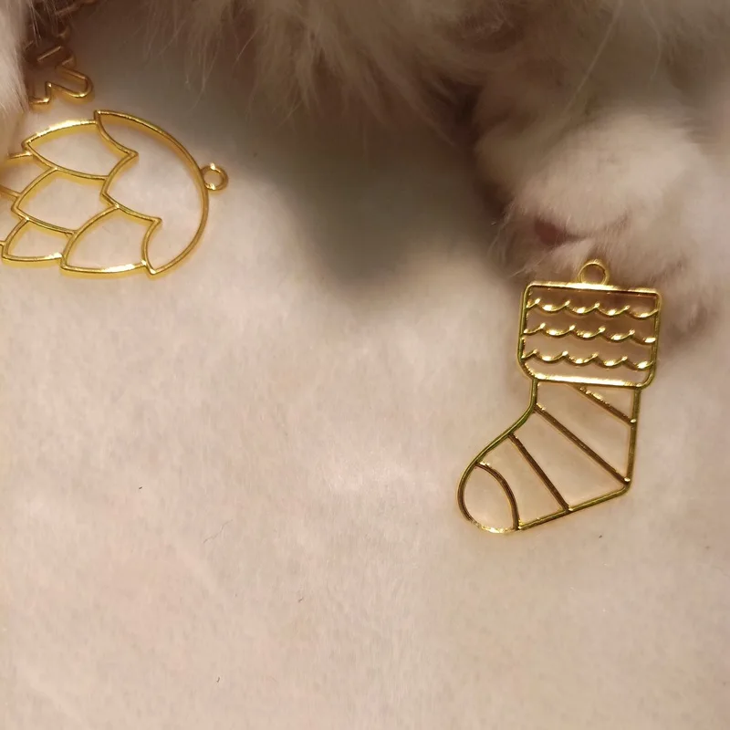 5 шт./лот Рождественская серия металлическая рамка подвеска оправа кабошон