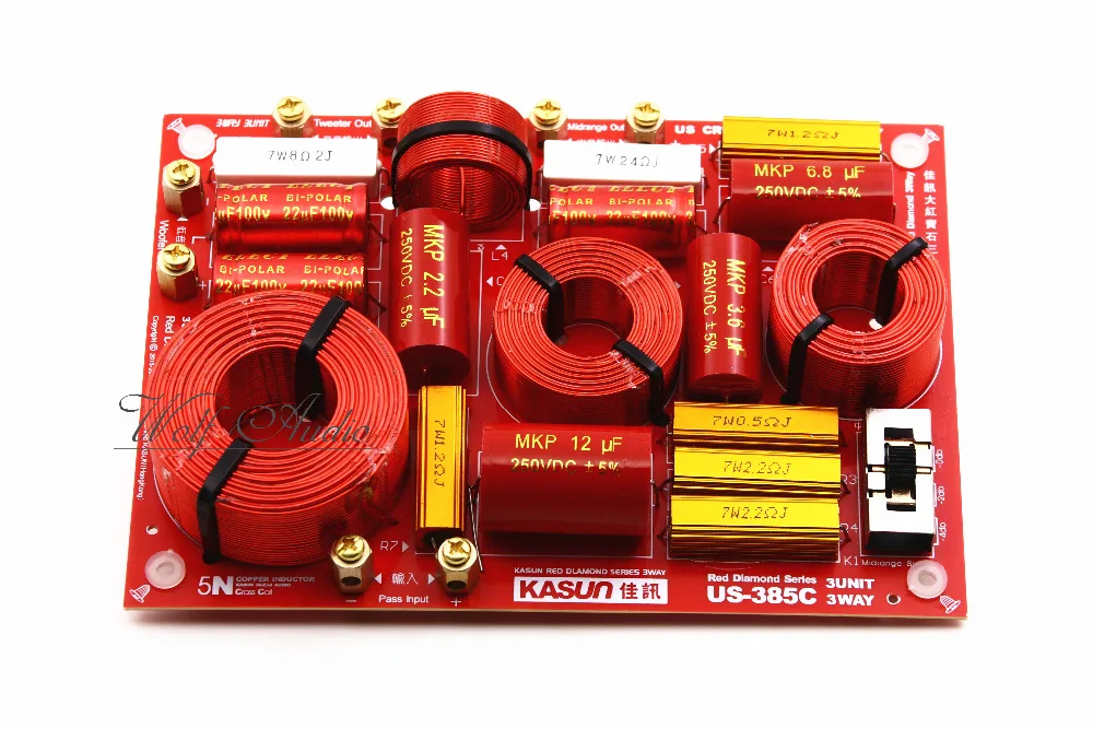 HiFi 3 полосный динамик Частотный делитель твитер/СЧ/НЧ кроссовер сеть|crossover