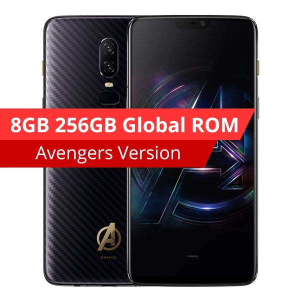 Avengers Version Oneplus 6, 8 ГБ, 128 ГБ, Восьмиядерный процессор Snapdragon 845, AI, двойная камера 20 Мп+ 16 МП, разблокировка лица, Android 8, смартфон, мобильный телефон - Цвет: Avengers Version