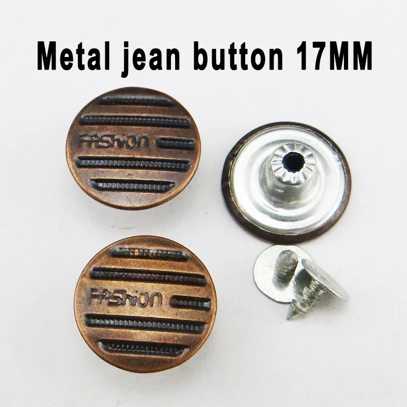 50 шт. металлические круглые пуговицы для джинсов 17 мм|metal jeans buttons|jeans buttonbrand buttons |