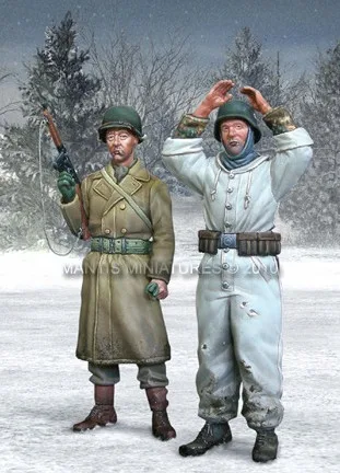 1/35 Scale WW2 Arden Battle US and German Captive Miniatures WWII Resin Model Kit Figure Free Shipping | Игрушки и хобби