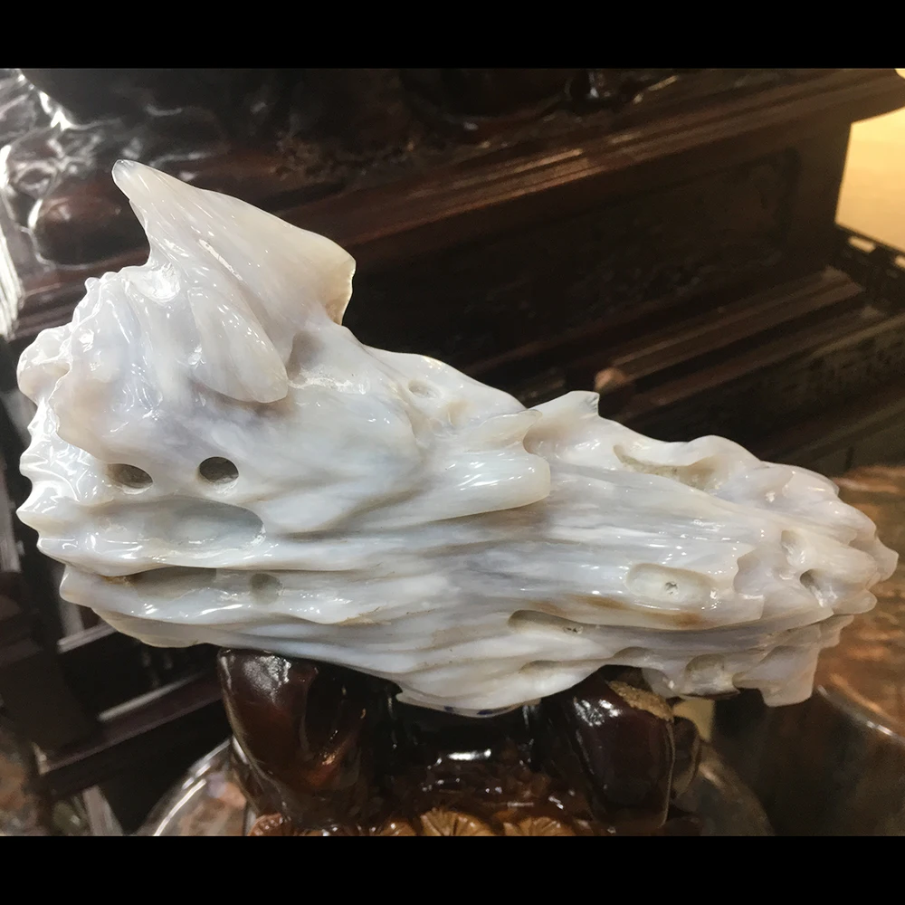 Большой Размеры! Натуральное дерево Fossil Jade фигурка дерево Fossil Jade образец минерала хрустальные камни украшение дома и деревянная подставка