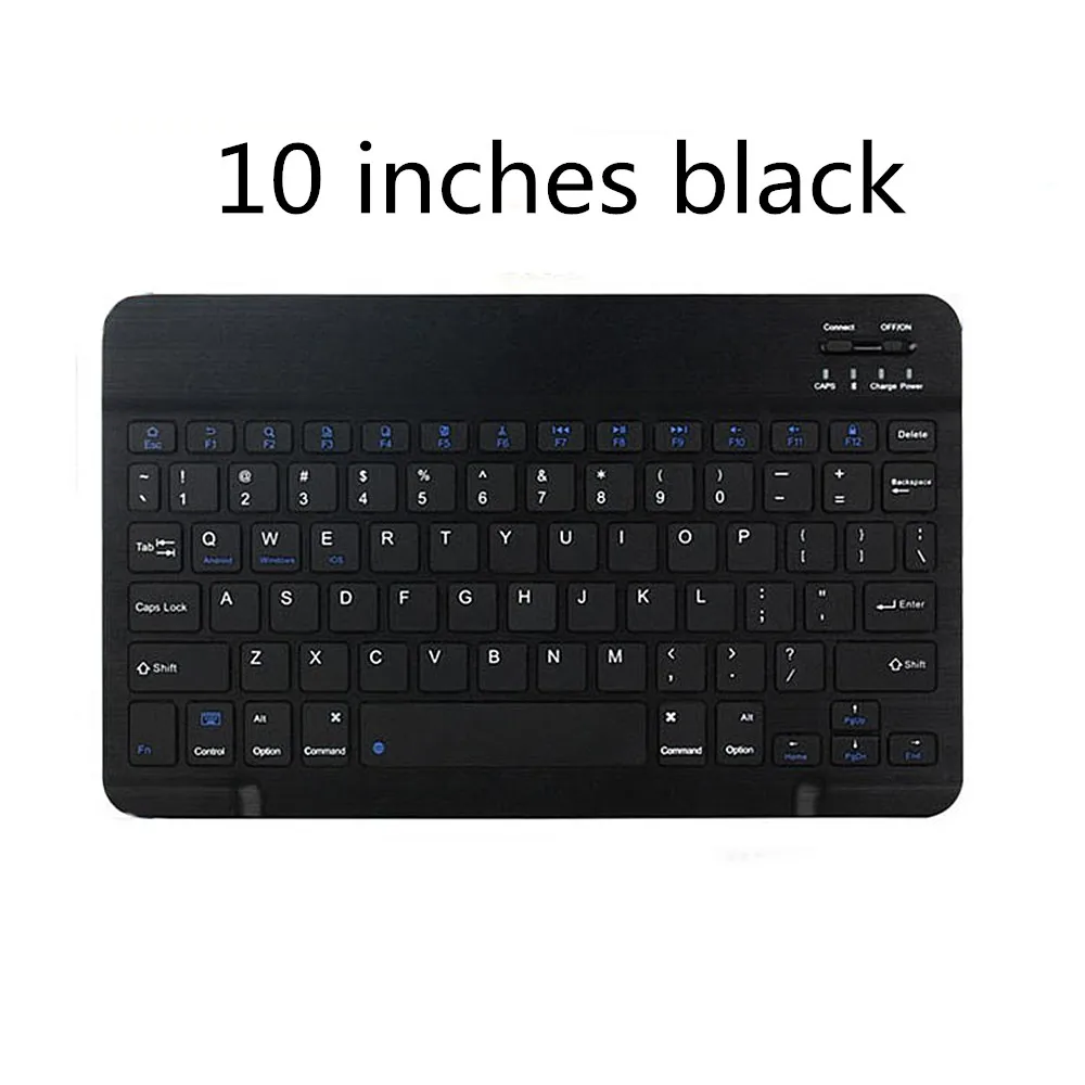 10 inches black Беспроводная Bluetooth клавиатура для IOS Android Windows PC Ipad Tablet PC новейший мобильный телефон Bluetooth 3,0 компьютерная периферийная техника - Цвет: 10 inches black