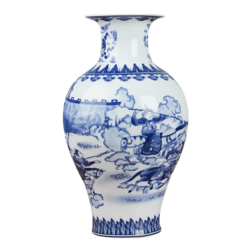 Classic Chinese Blue And White Ceramic Vase Ancient Tabletop Porcelain Flower Vase For Hotel Dining Room wedding Decoration - Цвет: D