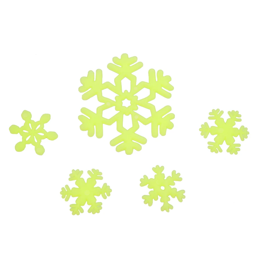 Рождественские настенные декоративные наклейки DIY светящиеся Снег