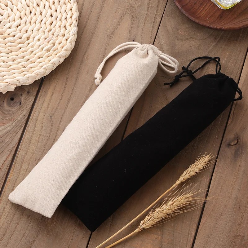 

100 Pieces Bags For Straws Chopsticks Reusable 6 Colors Bag Spoons Forks Storage Bag Travel Carrying Tableware Bags Wholesale