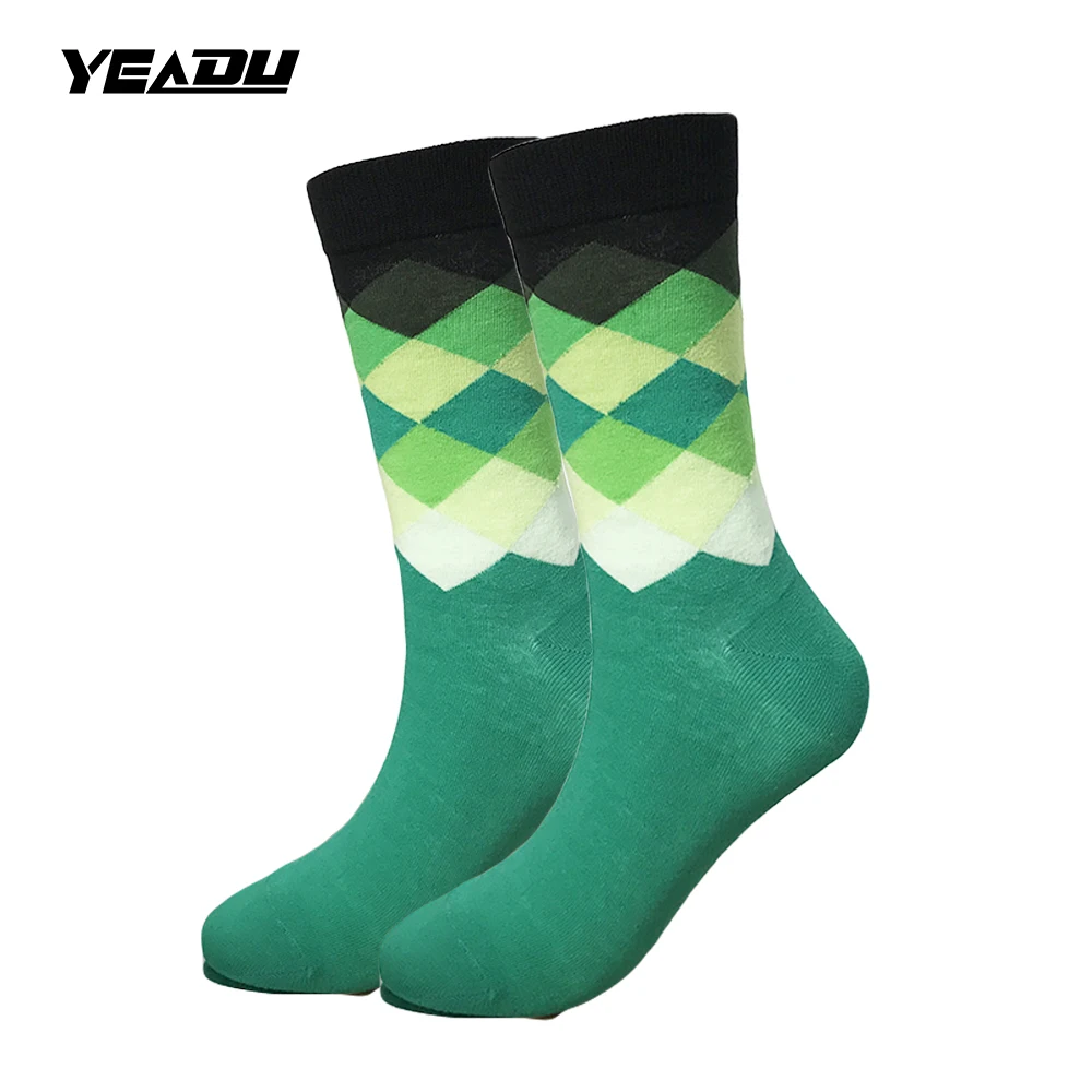 Yeadu днем смешной носок Бизнес градиент Цвет Для Мужчин's Носки для девочек