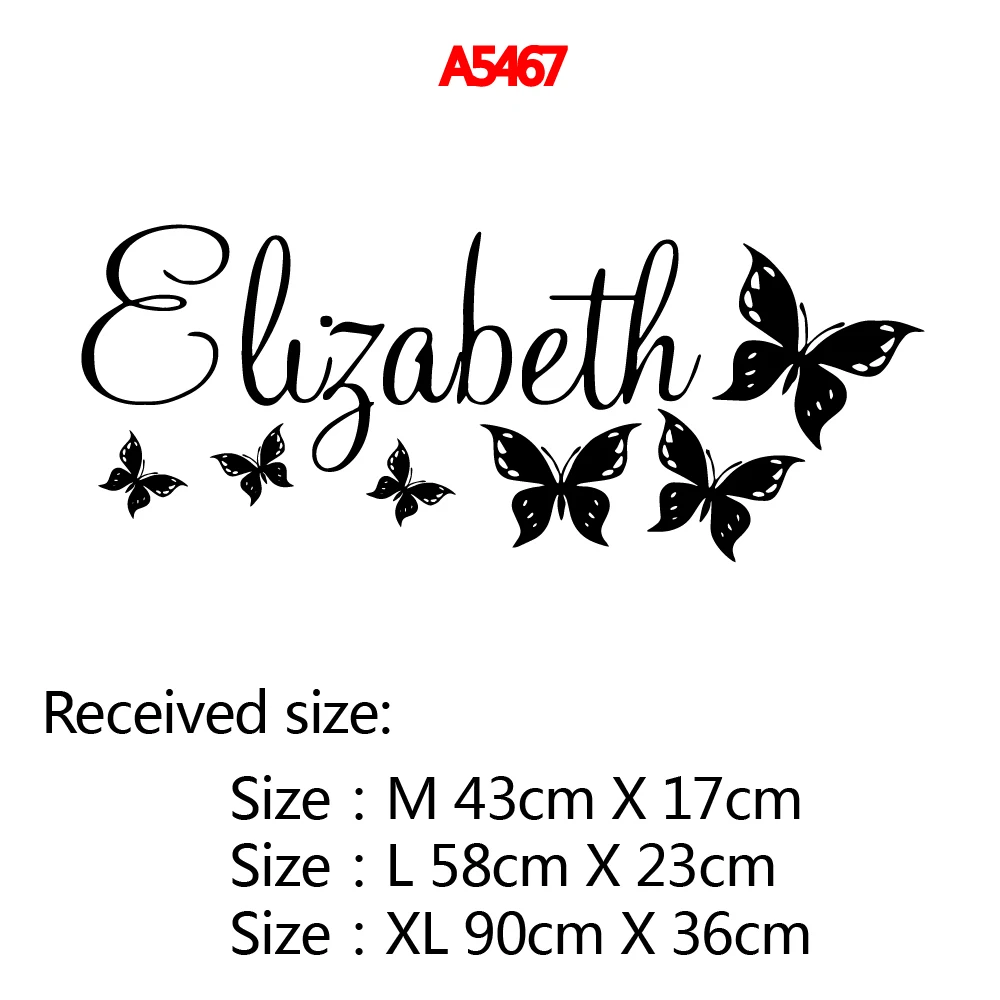 Настенные Стикеры с именем бабочки на заказ современные модные настенные