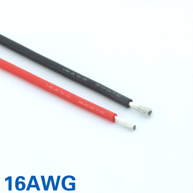 Гибкий Мягкий силиконовый провод FATJAY RC 1 метр 16 awg высокотемпературный устойчивый