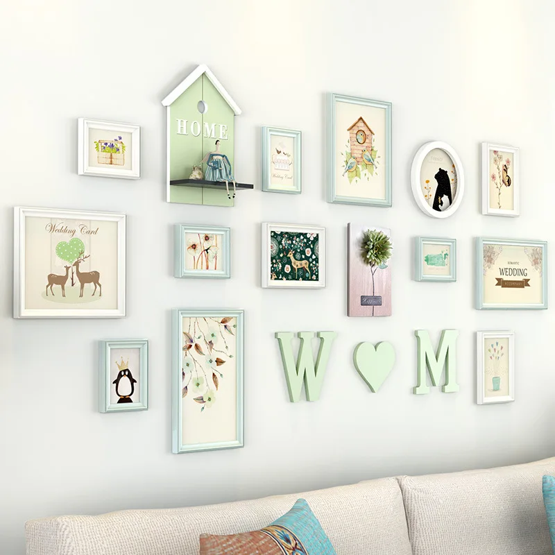 13 шт./компл. черно-белая фоторамка с украшением букв для гостиной спальни