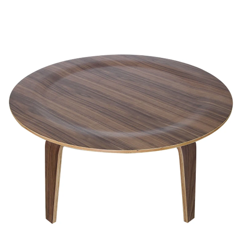 Зогнутый фанерный центр искусственная кожа отделка из натурального ореха мебель