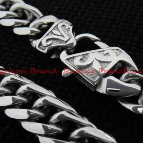 Мужская цепь 7 40 дюймов ожерелье из кубинской панцирной цепи нержавеющей стали 316L