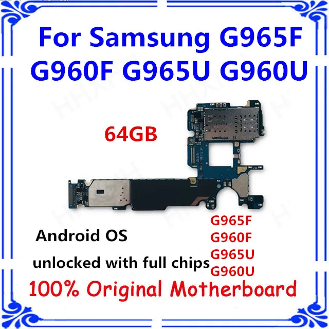 S9 материнская плата для samsung G965F G960F G965U G960U 64 Гб разблокированная Android G965FD G960FD
