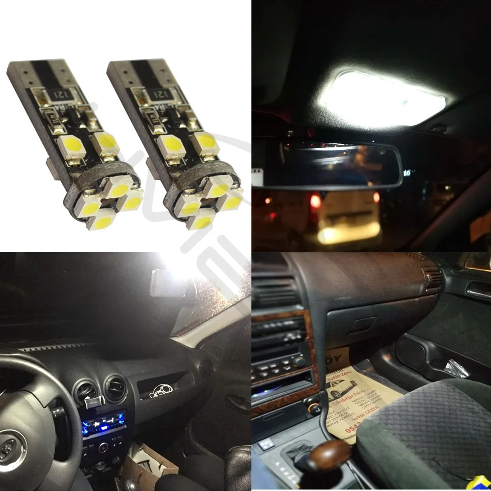 10X ксеноновые лампы белый 194 3528 8 Smd без ошибок OBC Автоматическая внутренняя СВЕТОДИОДНАЯ подсветка Свет габаритные огни резервного освещения, сигнализирующий фонарь