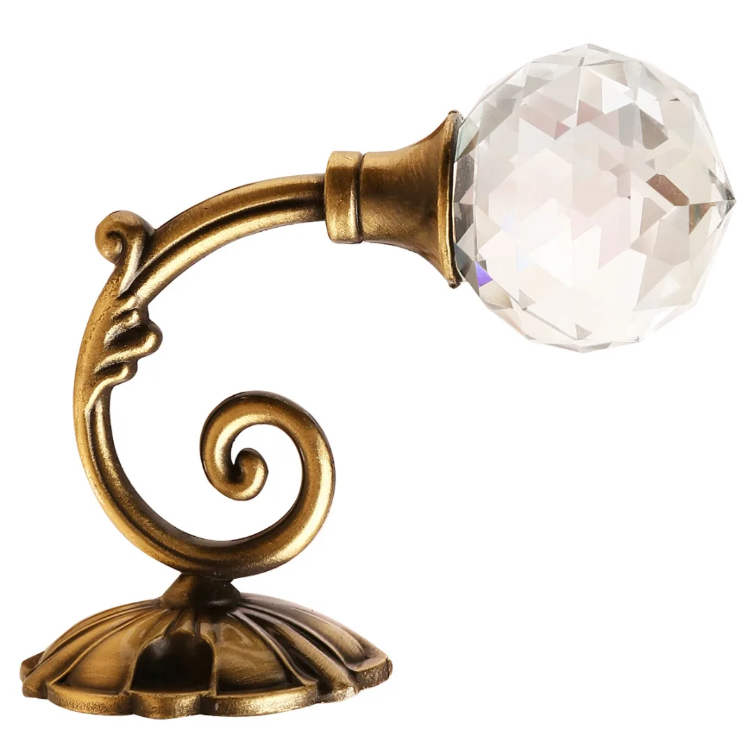 2 шт./лот большой металлический держатель для занавески с хрустальным шаром