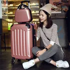 KLQDZMS 2022242628 дюймов для девочек путешествия чемодан на колесиках Женская мода прокатки багажные наборы ABS + PC Сумки на колесиках