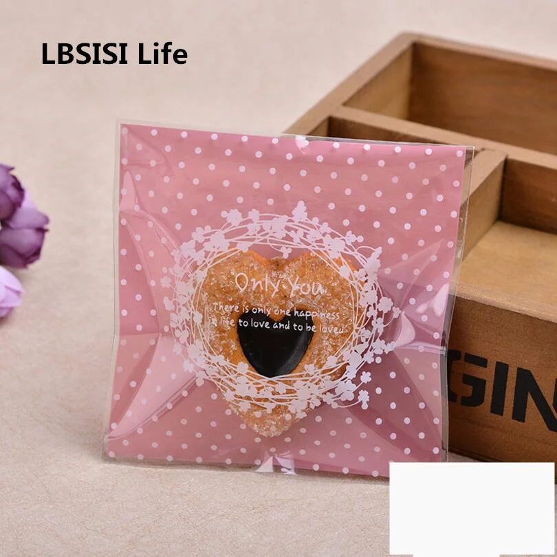 Only You LBSISI Life 100 шт 14x14+ 3 см большие пакеты для печенья, самоклеящаяся упаковка, пластиковая упаковка для выпечки, Подарочный пакет для мыла - Цвет: Only You