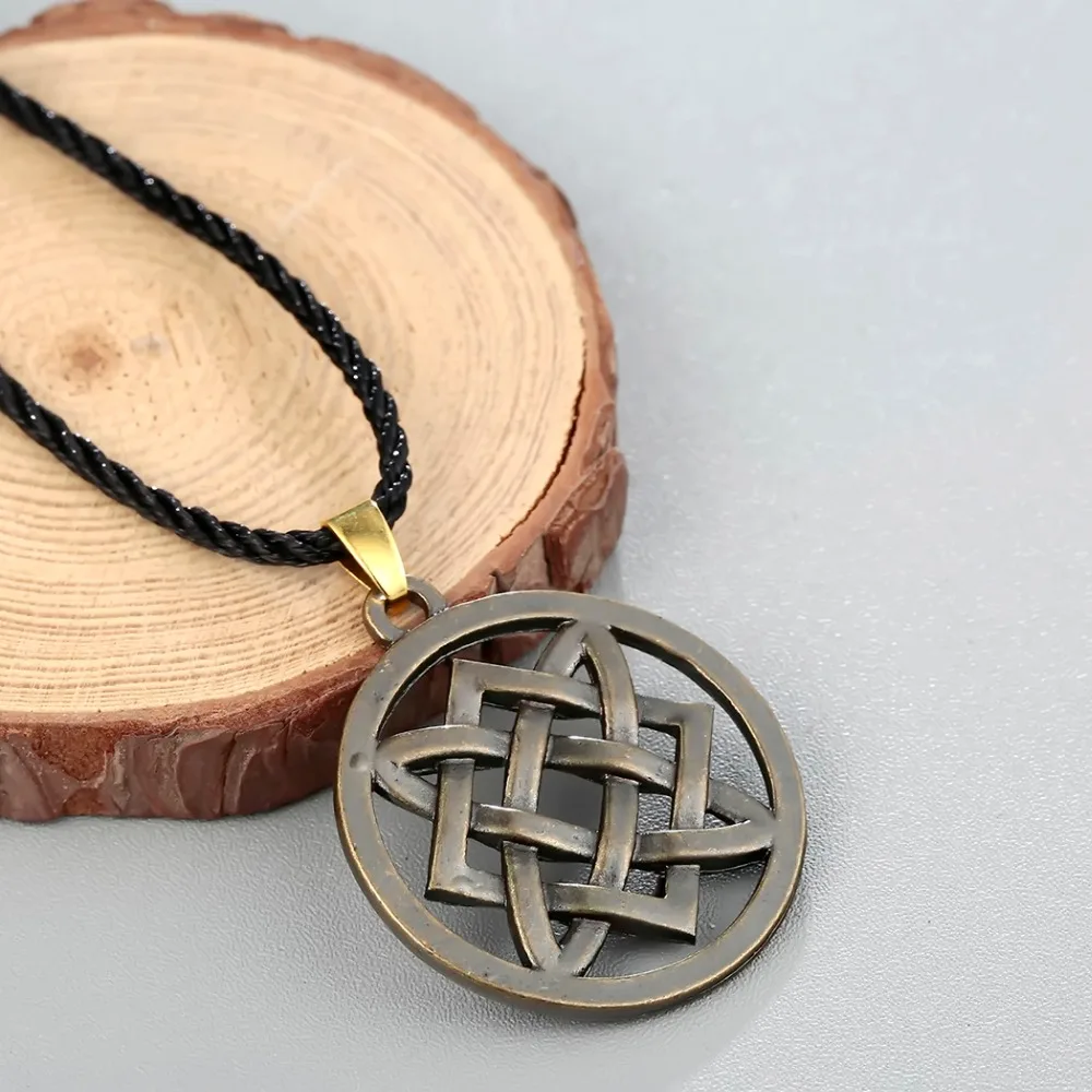 Kinitial панк славянская Дева Лада ожерелье с подвеской амулет узлом подвеска Чокер