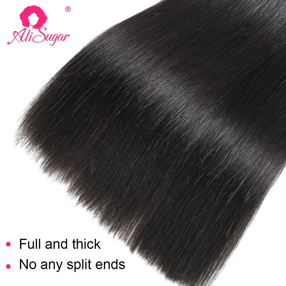 Али сахарные волосы малазийские прямые человеческие пучки натуральный цвет Remy