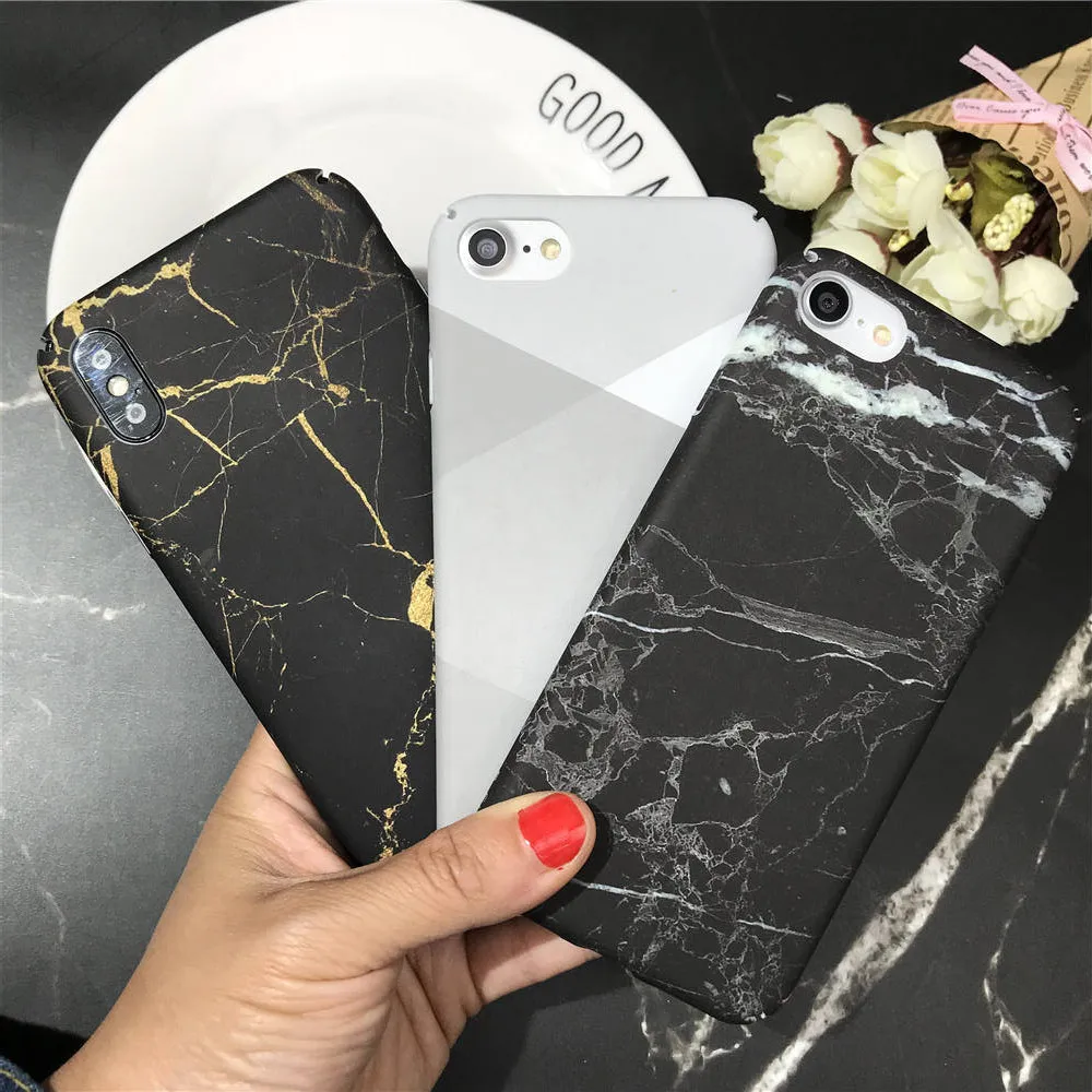 JFWEN For Coque iphone X Case Luxury Fashion marble Painted 6S 6 7 8 Plus Cases Phone Back Cover Hard PC |