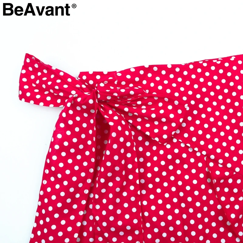 BeAvant Boho юбки с цветочным принтом женские весенние мини-юбки в горошек летние уличные юбки в полоску с оборками Женские