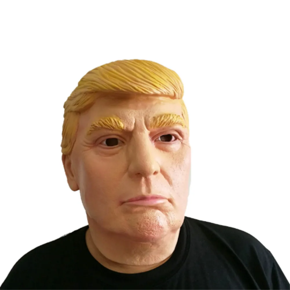 1 шт., маска Дональда Трампа, биллионера, Президентский костюм, латексная маска для косплея на Хэллоуин, вечерние украшения, орнамент