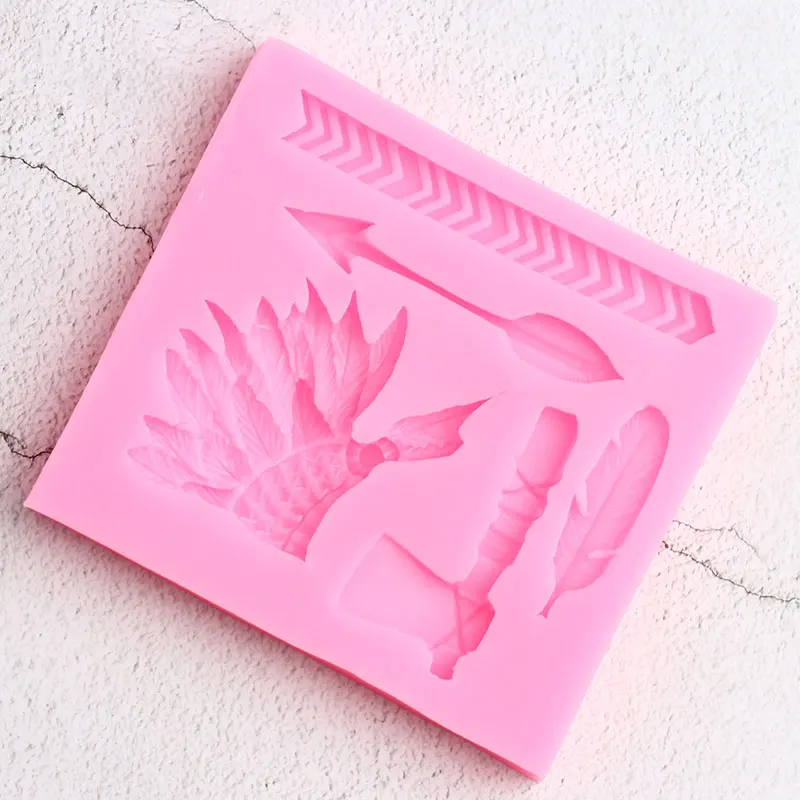 Силиконовая форма в виде стрелы Листьев Ax перья искусственные украшения для