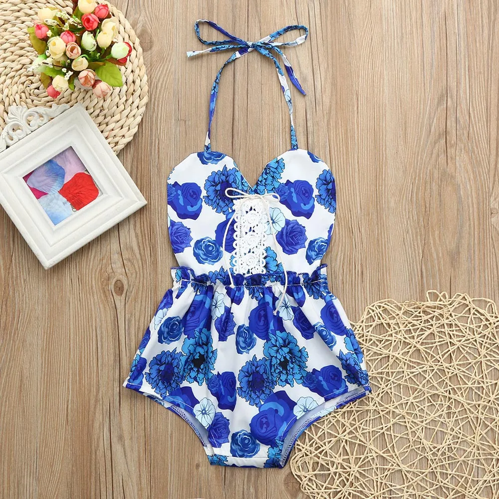 Комплекты одежды для маленьких девочек лето 2018 одежда безрукавный комбинезон с